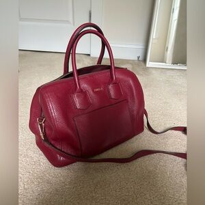 Furla Red Leather Satchel